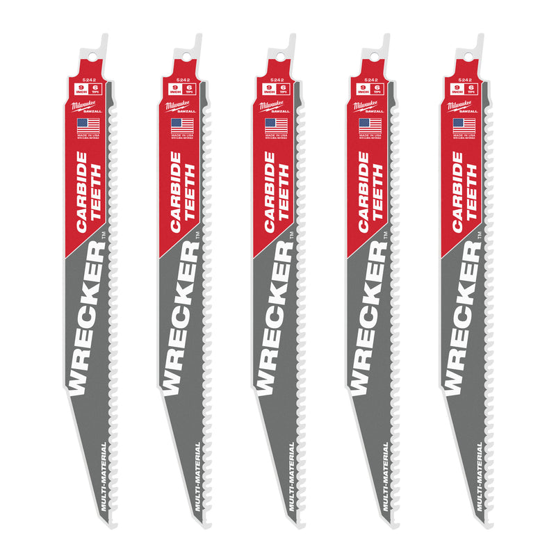 5x Säbelsägeblatt 230x6mm WRECKER HM