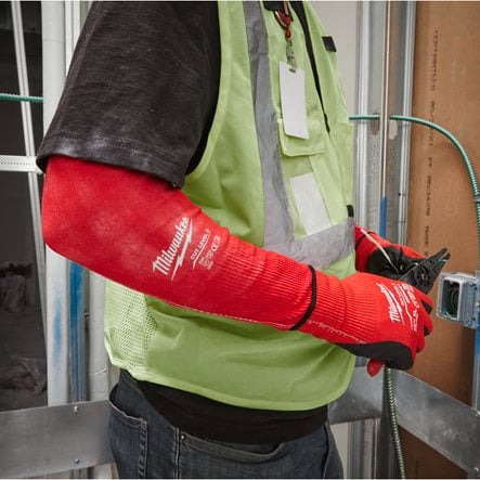 ARM-SCHNITTSCHUTZ KLASSE C, 40 CM ROT