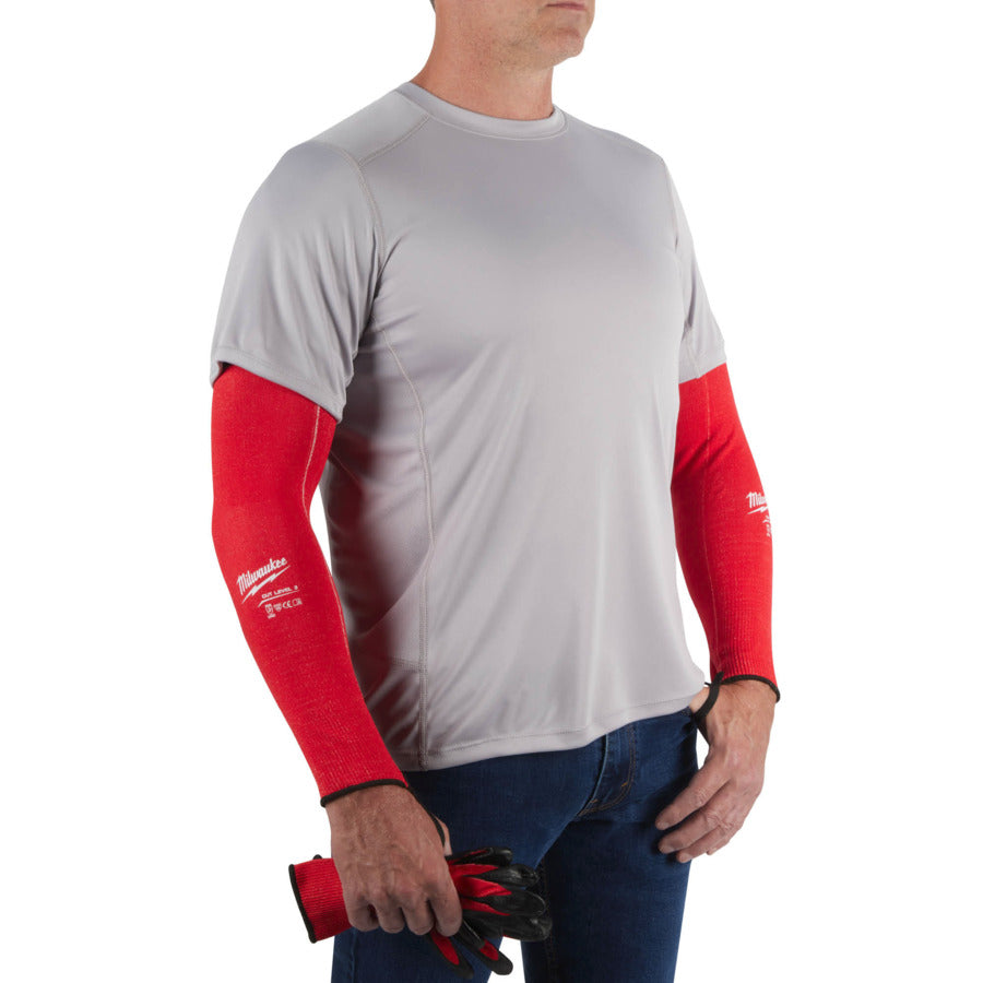 ARM-SCHNITTSCHUTZ KLASSE C, 40 CM ROT